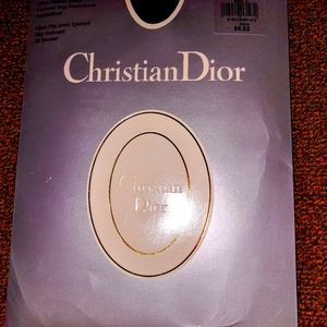 Vintage NIB Christian Dior Ultra Sheer Control Top pantyhose. Size 3. Jet black.
